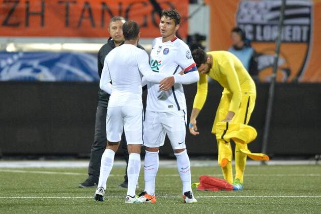 THIAGO SILVA (psg) - Jubel FOOTBALL : Lorient vs Paris SG - Coupe de France - 19 04 2016 AnthonyBIBARD FEP 