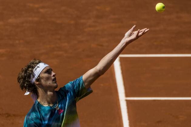 April 20, 2016 - Barcelona, Catalonia, Spain - ALEXANDER ZVEREV (GER) serves to Thomaz Belluci (BRA) during the 2nd round of the Barcelona Open Banc Sabadell 2016. Zverev wins in three sets 6-3, 6-7, 7-5 Zverev Beats Belluci To Reach Round Three Of Barcelona Open - ZUMAo105