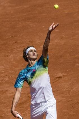 April 20, 2016 - Barcelona, Catalonia, Spain - ALEXANDER ZVEREV (GER) serves to Thomaz Belluci (BRA) during the 2nd round of the Barcelona Open Banc Sabadell 2016. Zverev wins in three sets 6-3, 6-7, 7-5 Zverev Beats Belluci To Reach Round Three Of Barcelona Open - ZUMAo105