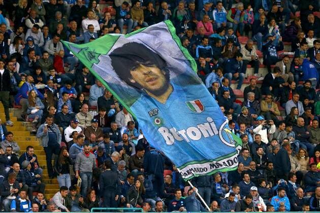 Banner fans, supporters Neapel, SSC Napoli - FC Bologna cesarexpurini