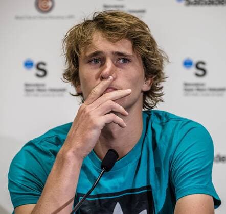April 20, 2016 - Barcelona, Catalonia, Spain - ALEXANDER ZVEREV (GER) gives a press conference PK Pressekonferenz after his victory over Thomaz Belluci (BRA) during the 2nd round of the Barcelona Open Banc Sabadell 2016. Zverev wins in three sets 6-3, 6-7, 7-5 Alexander Zverev Press Conference - Round Two Barcelona Open - ZUMAo105