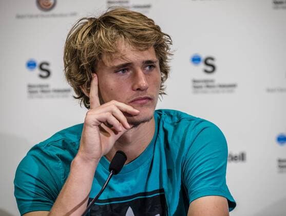 April 20, 2016 - Barcelona, Catalonia, Spain - ALEXANDER ZVEREV (GER) gives a press conference PK Pressekonferenz after his victory over Thomaz Belluci (BRA) during the 2nd round of the Barcelona Open Banc Sabadell 2016. Zverev wins in three sets 6-3, 6-7, 7-5 Alexander Zverev Press Conference - Round Two Barcelona Open - ZUMAo105