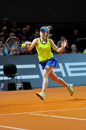 Alize CORNET (FRA). Deutschland, Stuttgart: Tennis, Porsche Tennis Grand Prix, 1.Runde am 20.04.2016, Porsche-Arena.