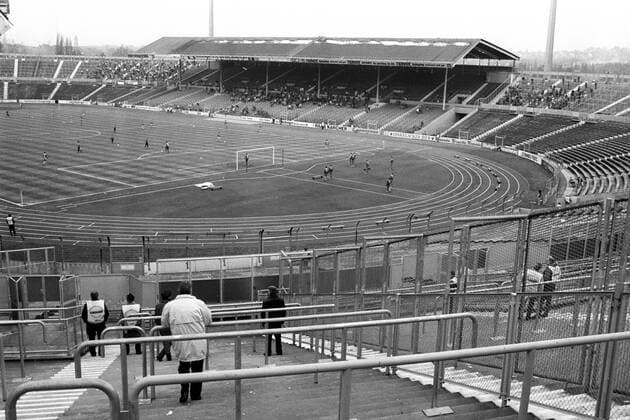 Fußball, Stadiongeschichte VfB Stuttgart Das Neckarstadion bei einem Spiel der Stuttgarter Kickers