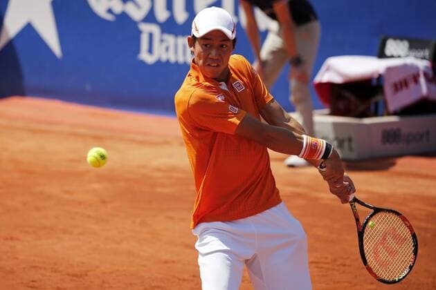 BARCELONA -april 20- SPAIN: Kei Nishikori during the match against Thiemo De Bakker, corresponding to the third round of the Open Banc Sabadell, 64 Trophy Conde de Godo, played on the RCT Barcelona1899, on april 20, 2016. Photo: Joan Valls Urbanandsport Cordon Press  xJoanxValls Urbanandsportx xBARCELONA-OPEN-BANC-SABADELL-TENNISx