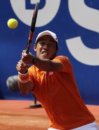 BARCELONA -april 20- SPAIN: Kei Nishikori during the match against Thiemo De Bakker, corresponding to the third round of the Open Banc Sabadell, 64 Trophy Conde de Godo, played on the RCT Barcelona1899, on april 20, 2016. Photo: Joan Valls Urbanandsport Cordon Press  xJoanxValls Urbanandsportx xBARCELONA-OPEN-BANC-SABADELL-TENNISx
