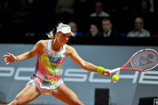 Angelique KERBER (GER). Deutschland, Stuttgart: Tennis, Porsche Tennis Grand Prix, Achtelfinale am 20.04.2016, Porsche-Arena.