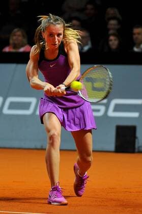 Annika BECK (GER). Deutschland, Stuttgart: Tennis, Porsche Tennis Grand Prix, Achtelfinale am 20.04.2016, Porsche-Arena.