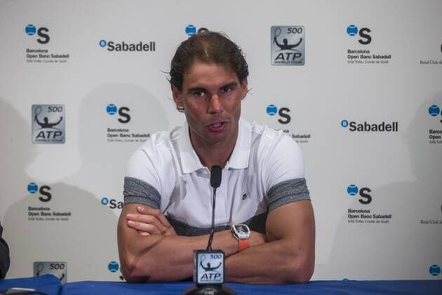 Tennis, Barcelona Open, Rafael Nadal Pressekonferenz BARCELONA - April 20- SPAIN: Rafa Nadal during the press conference PK Pressekonferenz at the Open Banc Sabadell, 64 Trophy Conde de Godo played in the RCT Barcelona 1899, on april 20, 2016. Photo: Mikel Trigueros Urbanandsport Cordon Press ---------------------------------- BARCELONA - Abril, 20 - ESPANA: Rafa Nadal durante la rueda de prensa durante la edicion 64 del Barcelona Open Banc Sabadell Trofeo Conde Godo, celebrada en el RCT Barcelona 1899, el 20 de Abril de 2016. Foto: Mikel Trigueros Urbanandsport Cordon Press  xMikelxTriguerosx xBARCELONA-OPEN-BANC-SABADELLx64-TROFEO-CONDE-GODOx