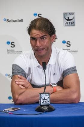 Tennis, Barcelona Open, Rafael Nadal Pressekonferenz BARCELONA - April 20- SPAIN: Rafa Nadal during the press conference PK Pressekonferenz at the Open Banc Sabadell, 64 Trophy Conde de Godo played in the RCT Barcelona 1899, on april 20, 2016. Photo: Mikel Trigueros Urbanandsport Cordon Press ---------------------------------- BARCELONA - Abril, 20 - ESPANA: Rafa Nadal durante la rueda de prensa durante la edicion 64 del Barcelona Open Banc Sabadell Trofeo Conde Godo, celebrada en el RCT Barcelona 1899, el 20 de Abril de 2016. Foto: Mikel Trigueros Urbanandsport Cordon Press  xMikelxTriguerosx xBARCELONA-OPEN-BANC-SABADELLx64-TROFEO-CONDE-GODOx