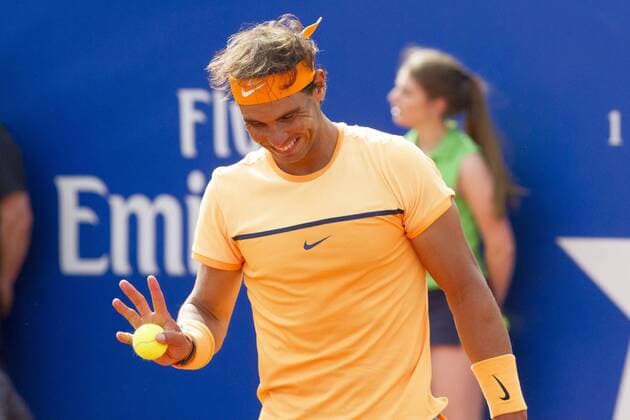 April 20, 2016 - Barcelona, Catalonia, Spain - Barcelona, Catalonia, Spain. April 20. Rafa Nadal in action during his firts match against Marcel Granollers (6-3, 6-2) in his firts match in the 64th Open Barcelona ATP Tennis Herren in Barcelona on April 20, 2016. Barcelona Open Banc Sabadell - Day 3  - ZUMAn230