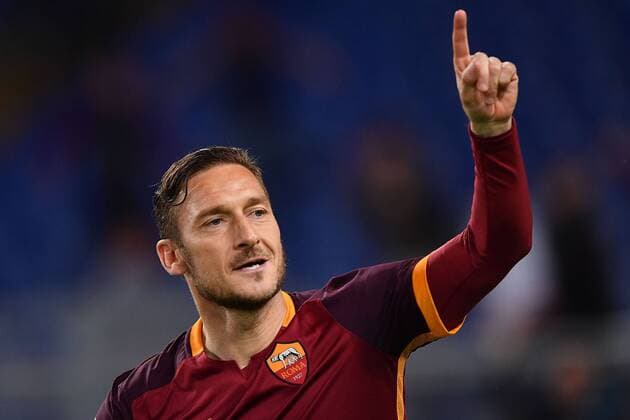 Fußball Italien Serie A 2015 2016 AS Rom - FC Turin Torjubel Jubel Francesco Totti 