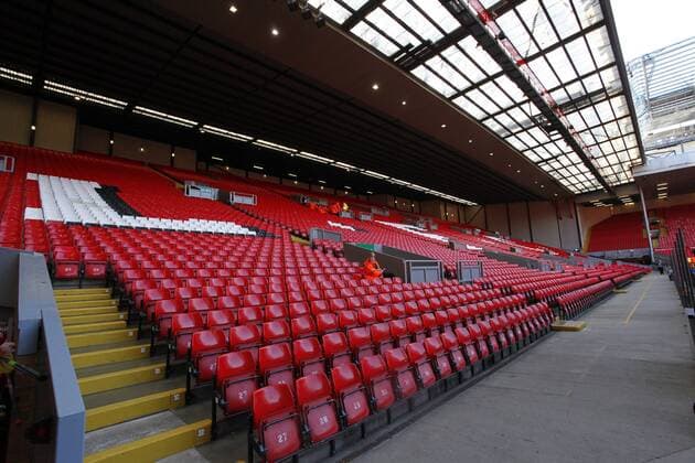 20.04.2016. Anfield, Liverpool, England. Barclays Premier League. Liverpool versus Everton. A general view of the famous Kop stand at Liverpool s Anfield stadium before tonight s game. xAlanxMartinx  ActionPlus11729900