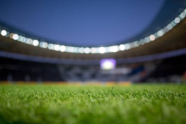 Berlin, 20. April 2016 - Fußball, DFB-Pokal 2015 16, Halbfinale, Hertha BSC - Borussia Dortmund: Übersicht des Berliner Olympiastadion, Heimspielstätte von Hertha BSC 