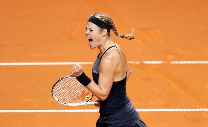 Stuttgart Porsche Tennis Grand Prix 2016, Laura Siegemund (GER) jubelt und ballt die Faust