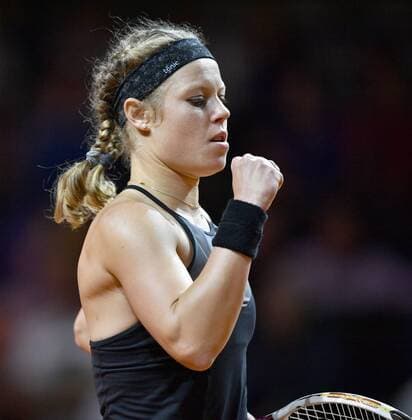 Laura Siegemund (GER) Jubel jubelt nach gewonnenem Punkt Gestik, Geste Faust geballt Tennis Damen 21.04.2016 Porsche Tennis Grand Prix GP Stuttgart 2016 Porsche-Arena 16.04.-24.04.2016 Porsche Tennis Grand Prix Stuttgart 2016