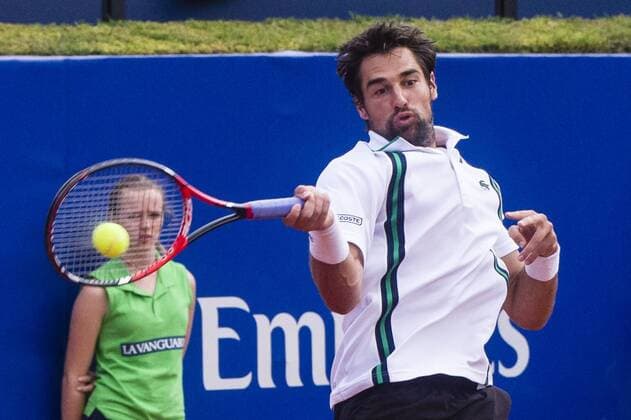 BARCELONA - April 21- SPAIN: Jeremy Chardy (FRA) during the match between Jeremy Chardy (FRA) v Kei Nishikori (JPN) of the Open Banc Sabadell, 64 Trophy Conde de Godo, played on the RCT Barcelona 1899, on april 21, 2016. Photo: Mikel Trigueros Urbanandsport Cordon Press ---------------------------------- BARCELONA - Abril, 21 - ESPANA: Jeremy Chardy (FRA) durante el partido entre Jeremy Chardy (FRA) v Kei Nishikori (JPN)de la edicion 64 del Barcelona Open Banc Sabadell Trofeo Conde Godo, celebrada en el RCT Barcelona 1899, el 21 de Abril de 2016. Foto: Mikel Trigueros Urbanandsport Cordon Press  xMikelxTriguerosx xBARCELONA-OPEN-BANC-SABADELLx64-TROFEO-CONDE-GODOx