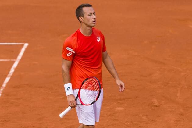 BARCELONA - April 21- SPAIN: Philipp Kohlschreiber (GER) during the match between Philipp Kohlschreiber (GER) v Feliciano Lopez (ESP) of the Open Banc Sabadell, 64 Trophy Conde de Godo, played on the RCT Barcelona 1899, on april 21, 2016.  xMikelxTriguerosx xBARCELONA-OPEN-BANC-SABADELLx64-TROFEO-CONDE-GODOx
