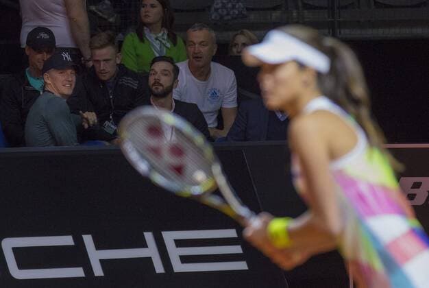 Ana IVANOVIC, SRB in Aktion vor ihrem Freund Bastian SCHWEINSTEIGER in Stuttgart , 21.04.2016