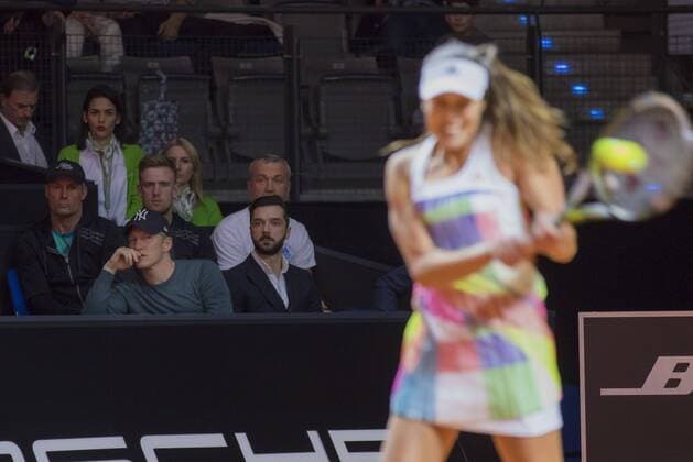 Ana IVANOVIC, SRB in Aktion vor ihrem Freund Bastian SCHWEINSTEIGER in Stuttgart , 21.04.2016