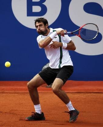 April 21, 2016 - Barcelona, Catalonia, Spain - Jeremy Chardyi during que match against Kei Nishikori , corresponding to 1 8final of the Open Banc Sabadell, 64 Trophy Conde de Godo, played on the RCT Barcelona1899, on april 21, 2016. Barcelona Open Banc Sabadell - Day 4  - ZUMAn230