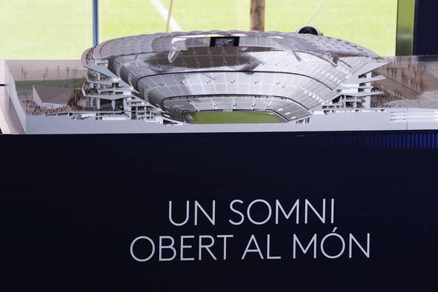 New camp nou model (Barcelona), APRIL 21, 2016 - Football Soccer : during the press conference PK Pressekonferenz of new Camp Nou stadium at the Camp Nou stadium in Barcelona, Spain. Noxthirdxpartyxsales  (oqma019111)
