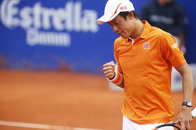 Kei Nishikori (JPN), APRIL 21, 2016 - Tennis : Kei Nishikori of Japan during singls 3rd round match against Jeremy Chardy of France on the Barcelona Open Banc Sabadell tennis tournament at the Real Club de Tenis de Barcelona in Barcelona, Spain, April 21, 2016. Noxthirdxpartyxsales  (heha025016)