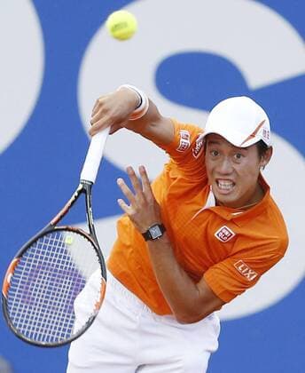 Nishikori into Barcelona Open quarterfinals Japan s Kei Nishikori plays against Jeremy Chardy of France in a third round match of the Barcelona Open in Spain on April 21, 2016. The two-time defending champion secured a 6-3, 7-5 win to proceed to the quarterfinals. 