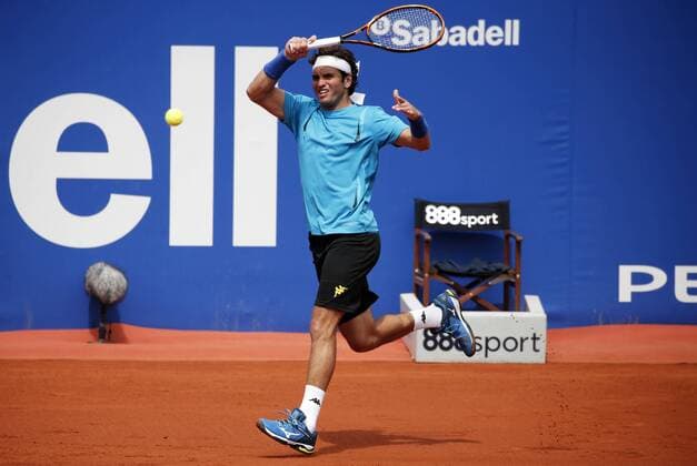 BARCELONA -april 22- SPAIN: Marek Jaziri during the match against Benoit Paire, corresponding to the 1 8 final of the Open Banc Sabadell, 64 Trophy Conde de Godo, played on the RCT Barcelona1899, on april 22, 2016. Photo: Joan Valls Urbanandsport Cordon Press  xJoanxValls Urbanandsportx xBARCELONA-OPEN-BANC-SABADELL-TENNISx