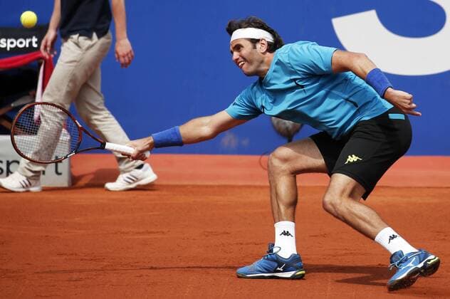 BARCELONA -april 22- SPAIN: Marek Jaziri during the match against Benoit Paire, corresponding to the 1 8 final of the Open Banc Sabadell, 64 Trophy Conde de Godo, played on the RCT Barcelona1899, on april 22, 2016. Photo: Joan Valls Urbanandsport Cordon Press  xJoanxValls Urbanandsportx xBARCELONA-OPEN-BANC-SABADELL-TENNISx