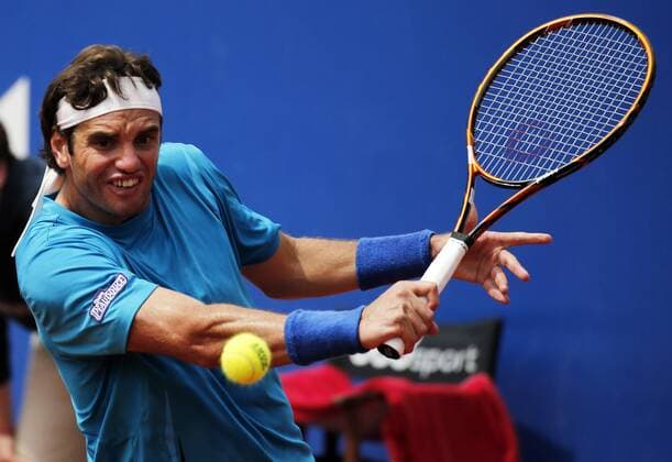 BARCELONA -april 22- SPAIN: Marek Jaziri during the match against Benoit Paire, corresponding to the 1 8 final of the Open Banc Sabadell, 64 Trophy Conde de Godo, played on the RCT Barcelona1899, on april 22, 2016. Photo: Joan Valls Urbanandsport Cordon Press  xJoanxValls Urbanandsportx xBARCELONA-OPEN-BANC-SABADELL-TENNISx