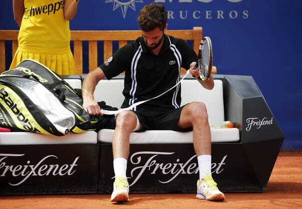 BARCELONA -april 22- SPAIN: Benoit Paire during the match against Marek Jaziri, corresponding to the 1 8 final of the Open Banc Sabadell, 64 Trophy Conde de Godo, played on the RCT Barcelona1899, on april 22, 2016. Photo: Joan Valls Urbanandsport Cordon Press  xJoanxValls Urbanandsportx xBARCELONA-OPEN-BANC-SABADELL-TENNISx