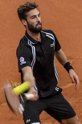 April 22, 2016 - Barcelona, Catalonia, Spain - BENOIT PAIRE (FRA) returns the ball to Malek Jaziri (TUN) during their qurter-final at the Barcelona Open Banc Sabadell 2016. Paire wins 3-6, 7-5, 6-1 Paire Reaches Semi Finals At Barcelona Open 2016 - ZUMAo105