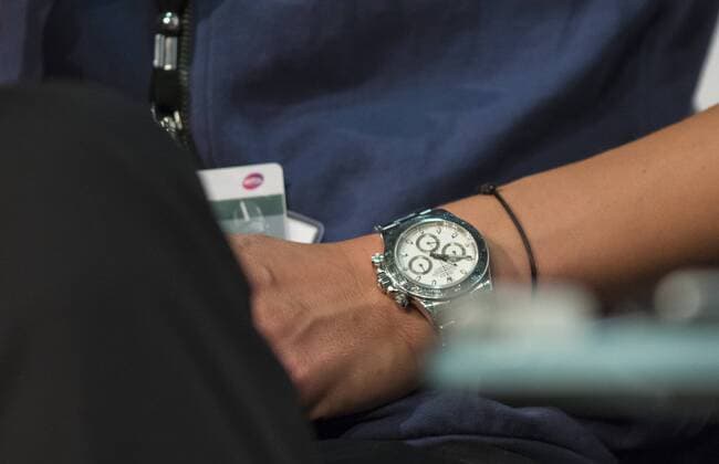 Ana IVANOVIC, SRB mit ihrer Rolex Uhr bei der Pressekonferenz Halbfigur, Freisteller , Aktion, Einzelbild, Portrait, Porträt, Tennis Grand Prix Porsche Damen WTA Tennis Damen in Stuttgart , 21.04.2016
