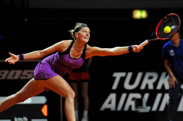 Petra KVITOVA (CZE). Deutschland, Stuttgart: Tennis, Porsche Tennis Grand Prix, Viertelfinale am 22.04.2016, Porsche-Arena.