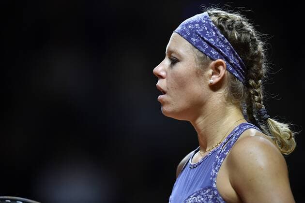 Laura Siegemund (GER) enttäuscht Tennis Damen 22.04.2016 Porsche Tennis Grand Prix GP Stuttgart 2016 Porsche-Arena 16.04.-24.04.2016 Porsche Tennis Grand Prix Stuttgart 2016