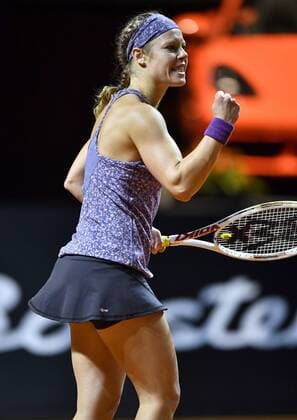 Laura Siegemund (GER) Jubel jubelt über gewonnenen Punkt Tennis Damen 22.04.2016 Porsche Tennis Grand Prix GP Stuttgart 2016 Porsche-Arena 16.04.-24.04.2016 Porsche Tennis Grand Prix Stuttgart 2016