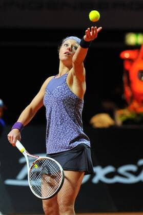 Laura SIEGEMUND (GER). Deutschland, Stuttgart: Tennis, Porsche Tennis Grand Prix, Viertelfinale am 22.04.2016, Porsche-Arena.