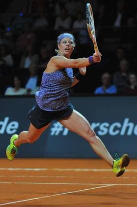 Laura SIEGEMUND (GER). Deutschland, Stuttgart: Tennis, Porsche Tennis Grand Prix, Viertelfinale am 22.04.2016, Porsche-Arena.