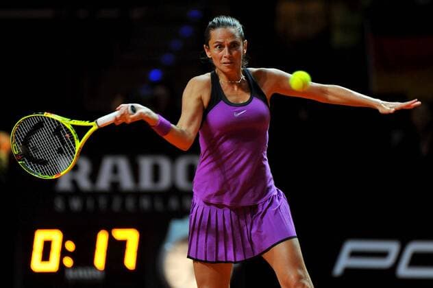 Roberta VINCI (ITA). Deutschland, Stuttgart: Tennis, Porsche Tennis Grand Prix, Viertelfinale am 22.04.2016, Porsche-Arena.