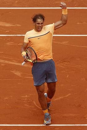 Tennis, Barcelona Open, Nadal - Fognini (160423) -- BARCELONA, April 23, 2016 -- Rafael Nadal of Spain celebrates his victory over Fabio Fognini of Italy during the men s singles quarterfinal at 2016 Barcelona open tennis tournament in Barcelona, Spain, April 22, 2016. Nadal won 2-0. ) (SP)SPAIN-BARCELONA-TENNIS-BARCELONA OPEN-NADAL PauxBarrena 