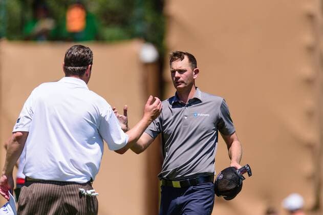 22 April 2016: Brendan Steele during the second round of the Valero Texas Open at the TPC San Antonio Oaks Course in San Antonio, TX. (Photo by Daniel Dunn Icon Sportswire) GOLF: APR 22 PGA Golf Herren - Valero Texas Open - Second Round Icon16042217 EDITORIAL USE ONLY