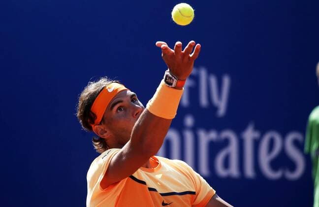 April 23, 2016 - Barcelona, Catalonia, Spain - Rafa Nadal during the match against Philipp Kohlschreiber, corresponding to the 1 2 final of the Open Banc Sabadell, 64 Trophy Conde de Godo, played on the RCT Barcelona1899, on april 23, 2016. Barcelona Open Banc Sabadell - Day 6  - ZUMAn230