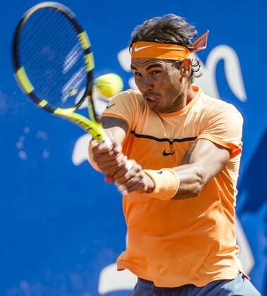 April 23, 2016 - Barcelona, Catalonia, Spain - RAFAEL NADAL of Spain returns the ball to Philipp Kohlschreiber of Germany during their semi-final at the Barcelona Open Banc Sabadell 2016. Nadal won 6:3, 6:3 Tennis 2016 - Barcelona Open - Day 6 - ZUMAo105