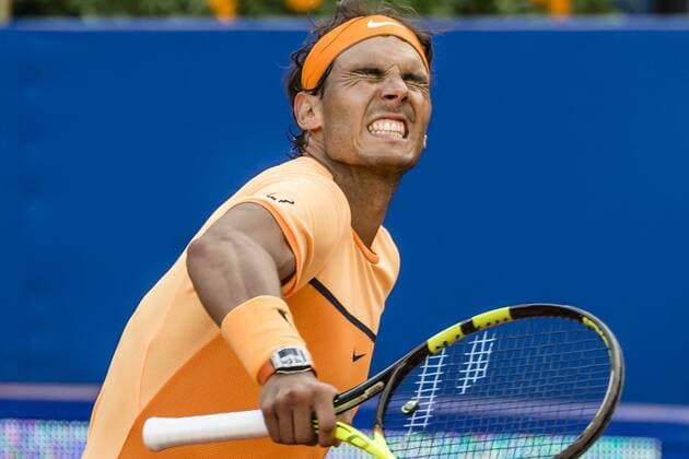 Bilder des Tages - Sport April 23, 2016 - Barcelona, Catalonia, Spain - RAFAEL NADAL of Spain reacts after winning the semi-final against Philipp Kohlschreiber of Germany at the Barcelona Open Banc Sabadell 2016. Nadal won 6:3, 6:3 Tennis 2016 - Barcelona Open - Day 6 - ZUMAo105
