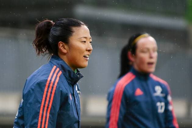 Fußball, UWCL, Abschlusstraining 1. FFC Frankfurt; Yuki Ogimi (Frankfurt, 9) Porträt, Portrait, Einzelbild. xtgx