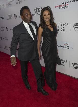 USA: Pele and Marcia Aoki attend premiere at TFF Pele and Marcia Aoki attend Tribeca Film Festival premiere of Pele: Birth of a Legend at BMCC  LevxRadin