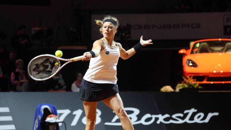 Porsche Tennis Grand Prix 2016 Deutschland, Stuttgart, 24.04.2016, Tennis, Porsche Tennis Grand Prix 2016, Stuttgart: Laura Siegemund (GER).