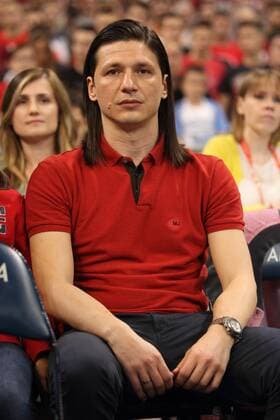 MARKO PANTELIC bivsi fudbaler kosarkasi Crvene zvezde na utakmici TOP 8 Evrolige protiv CSKA Moskva u hali Kombank Beogradska arena, Beograd 18.04.2016. godine MarkoxMetlas 