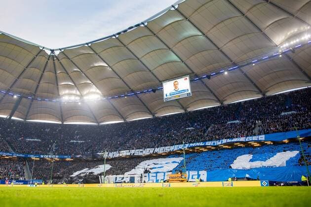 Hamburg, 22. April 2016 - Fußball, 1. Bundesliga 2015 16, Hamburger SV - SV Werder Bremen: Übersicht des Hamburger Volksparkstadion, Heimspielstätte des HSV 